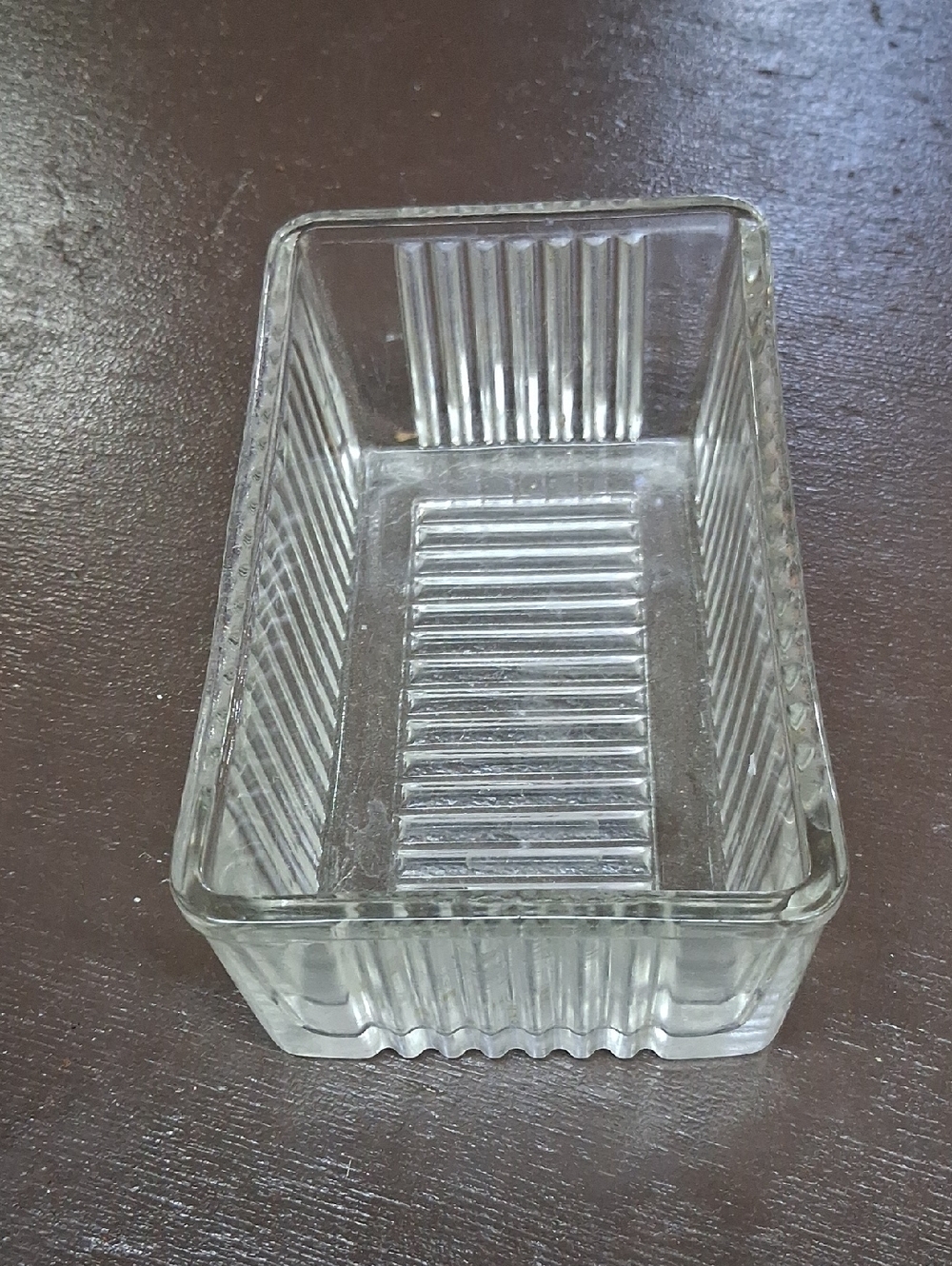 Vintage Glass Butter Dish- Anchor Hocking